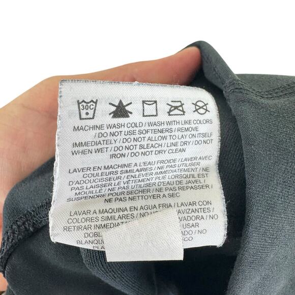 Nike Dri-Fit Black Straight Leg Mid Rise Athletic Pull On Leggings Size L Long - Picture 7 of 7